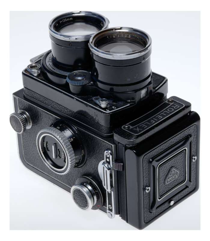 Tele Rolleiflex Type 1 6x6 Film TLR Camera Sonnar f/4 135mm Serviced