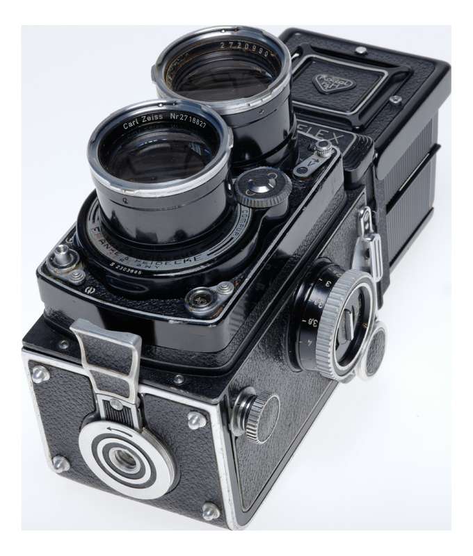 Tele Rolleiflex Type 1 6x6 Film TLR Camera Sonnar f/4 135mm Serviced