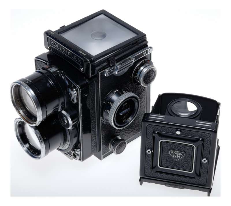 Tele Rolleiflex Type 1 6x6 Film TLR Camera Sonnar f/4 135mm Serviced