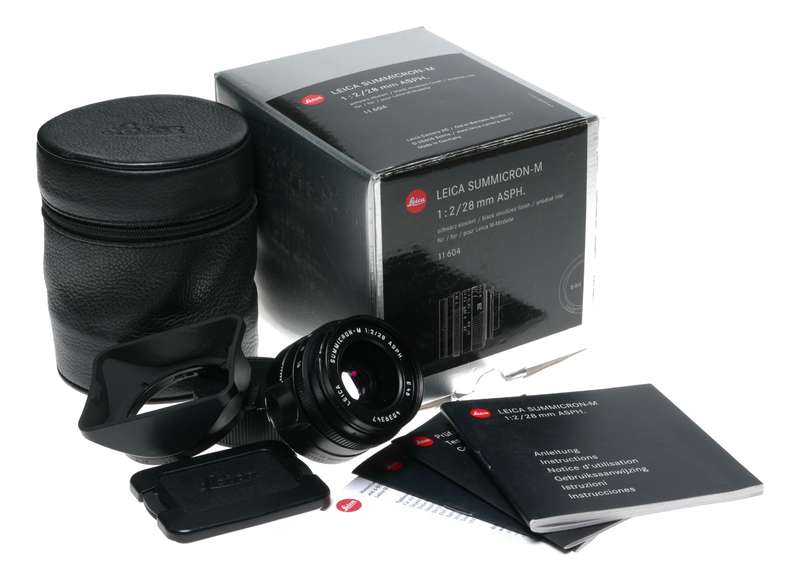 Leica Summicron-M 1:2/28 mm ASPH. 11604 used 6 bit lens set complete f=28mm