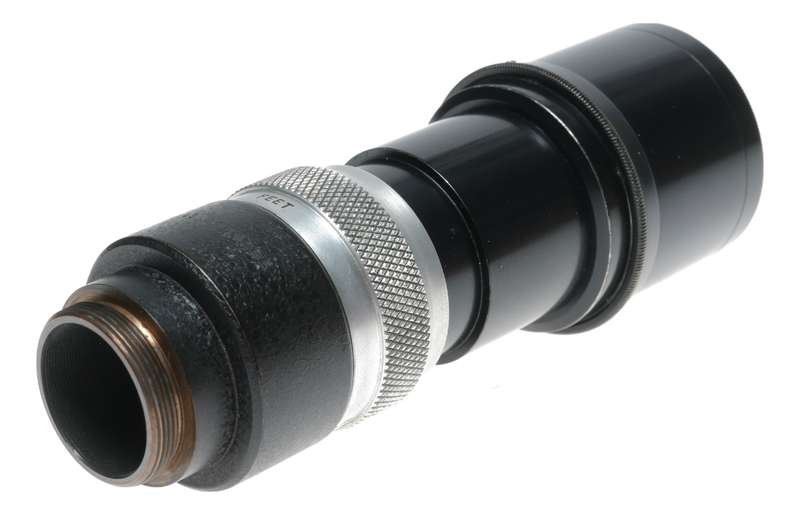 Dallmeyer 6 inch f4.5 Telephoto C mount 1 inch vintage lens case hood