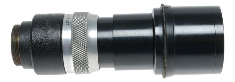 Dallmeyer 6 inch f4.5 Telephoto C mount 1 inch vintage lens case hood