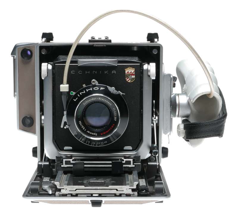 Linhof Super Technika IV 4x5 field camera Symmar 5.6/150mm lens Grip set