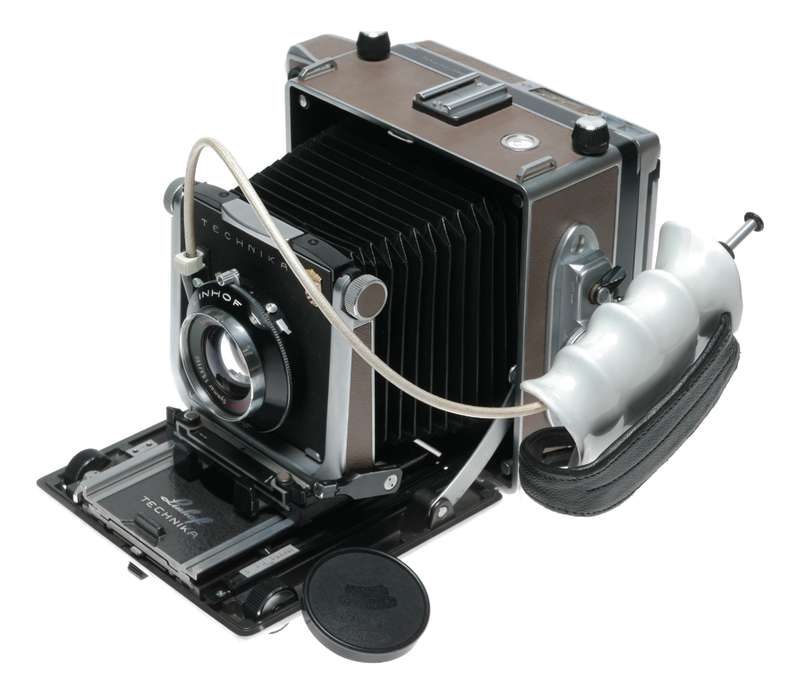 Linhof Super Technika IV 4x5 field camera Symmar 5.6/150mm lens Grip set