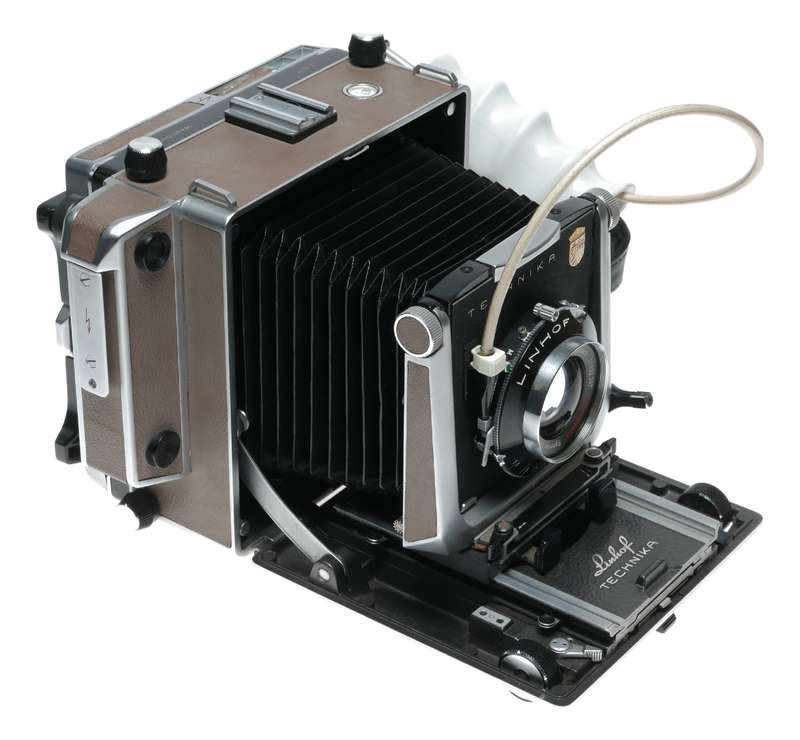 Linhof Super Technika IV 4x5 field camera Symmar 5.6/150mm lens Grip set