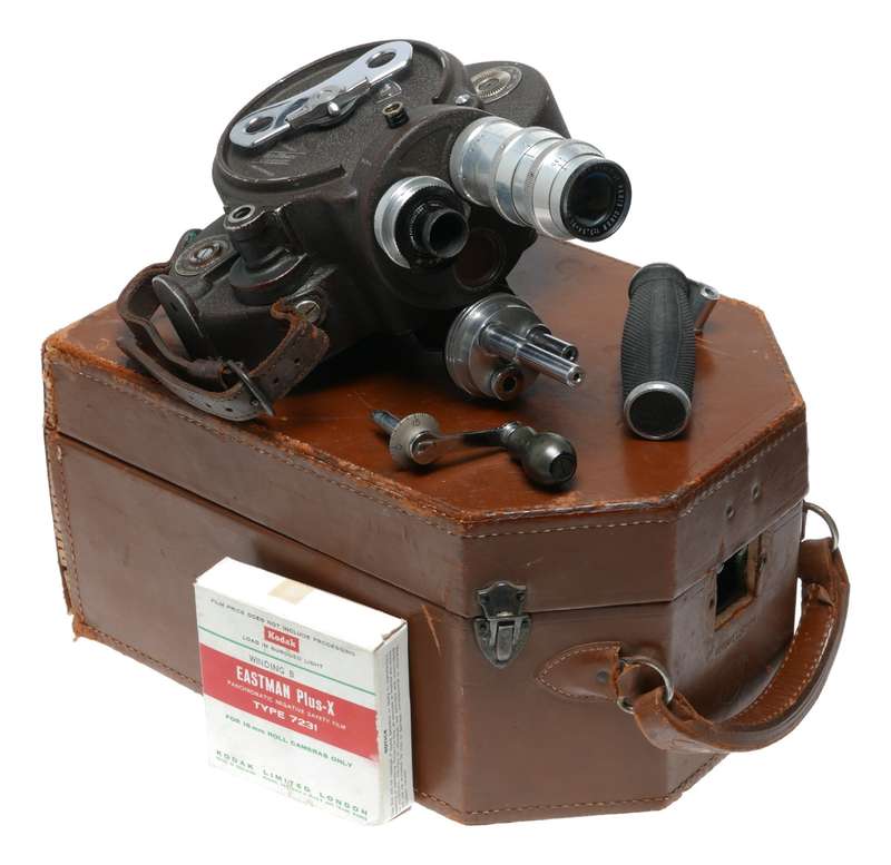 Bell and Howell 1 inch Cooke f2.7 Som Berthiot Cinor 3.5 f=75mm movie camera