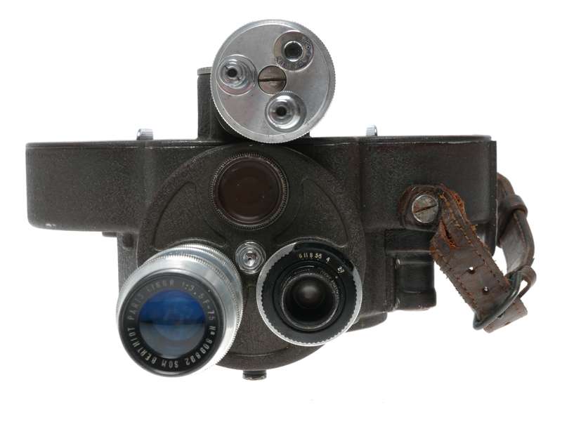 Bell and Howell 1 inch Cooke f2.7 Som Berthiot Cinor 3.5 f=75mm movie camera