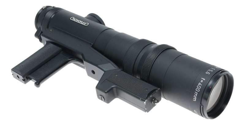 Novoflex Pistol grip focus F5.6 400mm and 600mm tele lens shoulder sniper