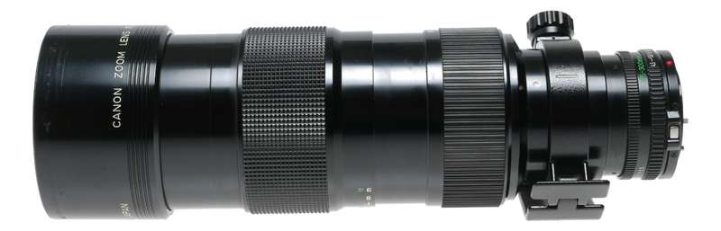 Canon FD 85-300/4.5 Zoom lens fits SLR 35mm film camera set box hood caps