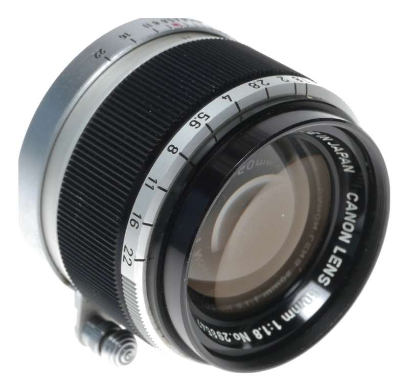 Canon lens 50mm 1:1.8 RF coupled M39 LTM Leica screw mount 1.8/50 set
