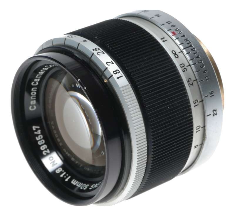 Canon lens 50mm 1:1.8 RF coupled M39 LTM Leica screw mount 1.8/50 set
