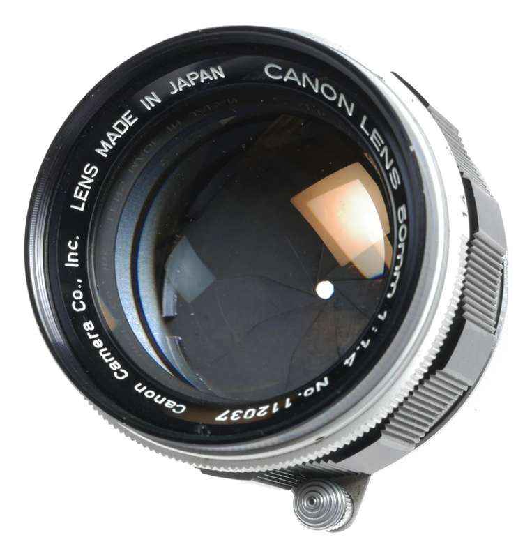 Canon lens 50mm 1:1.4 RF coupled M39 LTM Leica screw mount 1.4/50 Prime