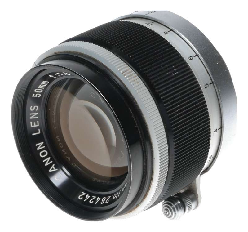 Canon lens 50mm 1:1.8 RF coupled M39 LTM Leica screw mount 1.8/50 hood set