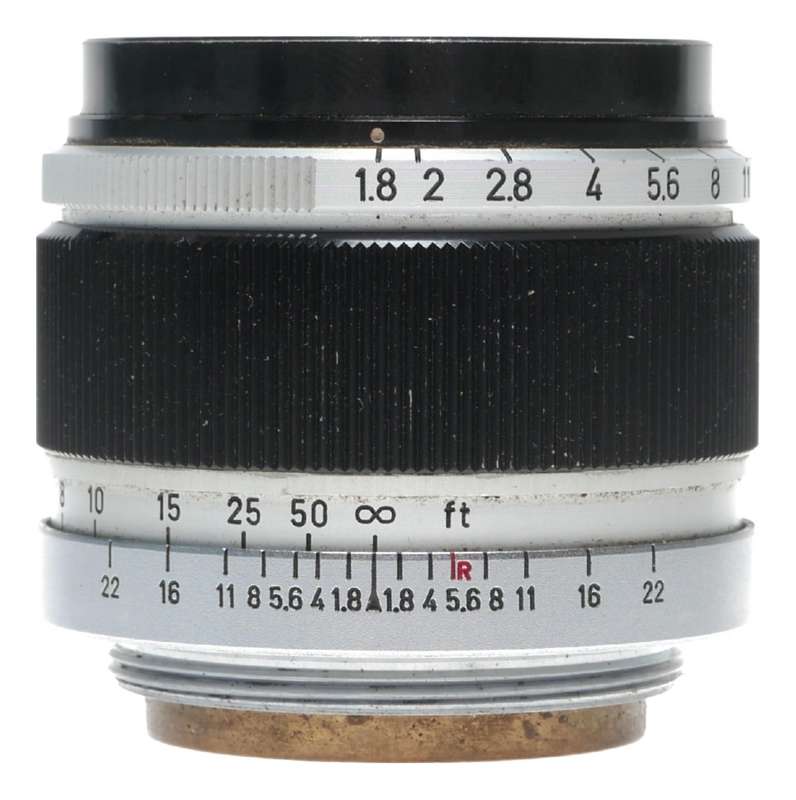 Canon lens 50mm 1:1.8 RF coupled M39 LTM Leica screw mount 1.8/50 hood set