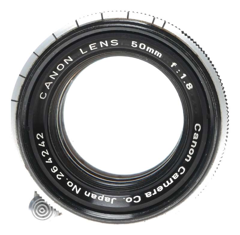 Canon lens 50mm 1:1.8 RF coupled M39 LTM Leica screw mount 1.8/50 hood set