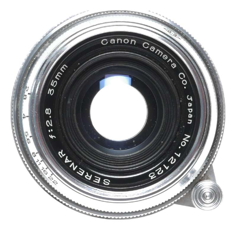 Canon Serenar 1:2.8 35mm lens 2.8/35mm RF coupled LTM Leica screw finder set