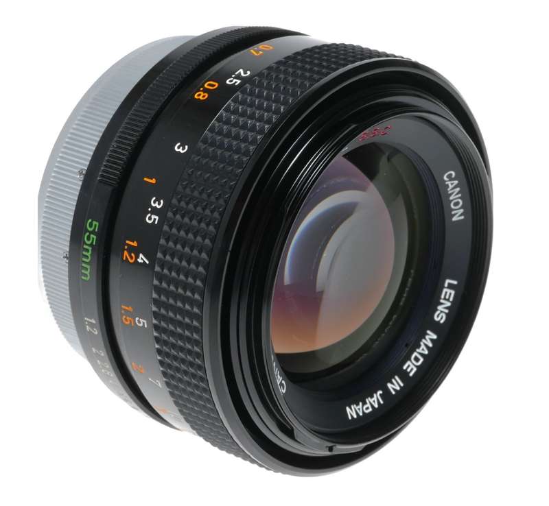 Canon Lens FD 55mm 1:1.2 S.S.C vintage 35mm SLR film camera lens 1.2/55