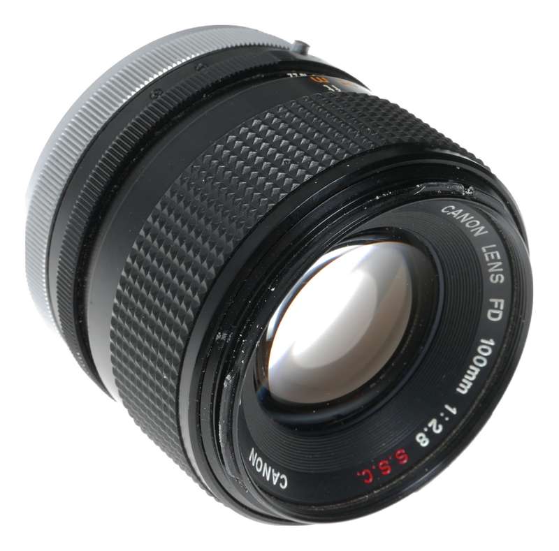 Canon Lens FD 100mm 1:2.8 S.S.C vintage 35mm SLR film camera lens 2.8/100