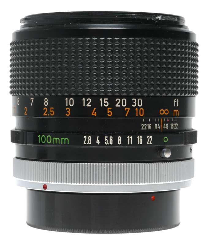 Canon Lens FD 100mm 1:2.8 S.S.C vintage 35mm SLR film camera lens 2.8/100