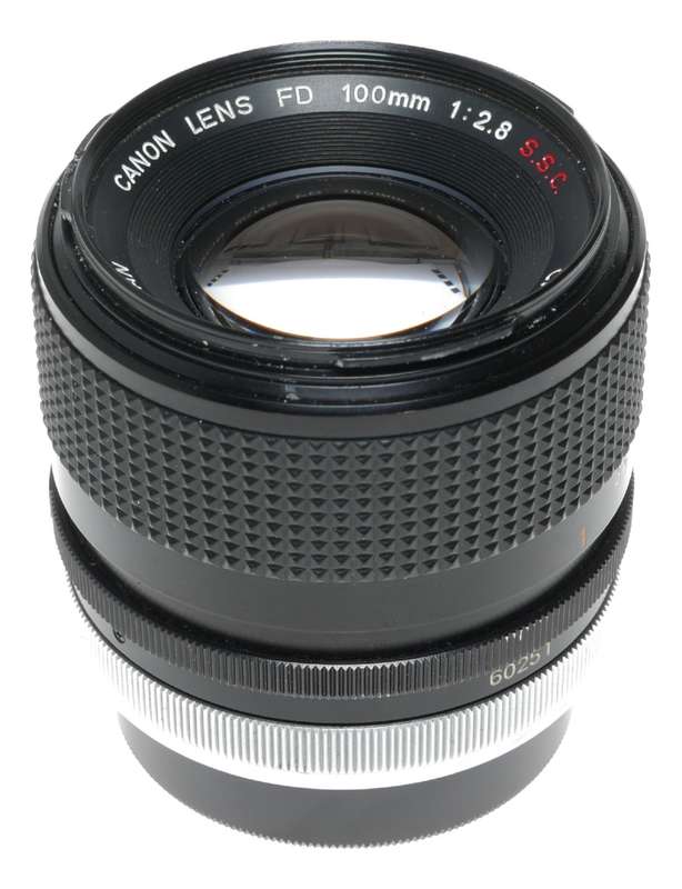 Canon Lens FD 100mm 1:2.8 S.S.C vintage 35mm SLR film camera lens 2.8/100