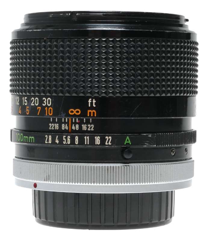 Canon Lens FD 100mm 1:2.8 S.S.C vintage 35mm SLR film camera lens 2.8/100 caps