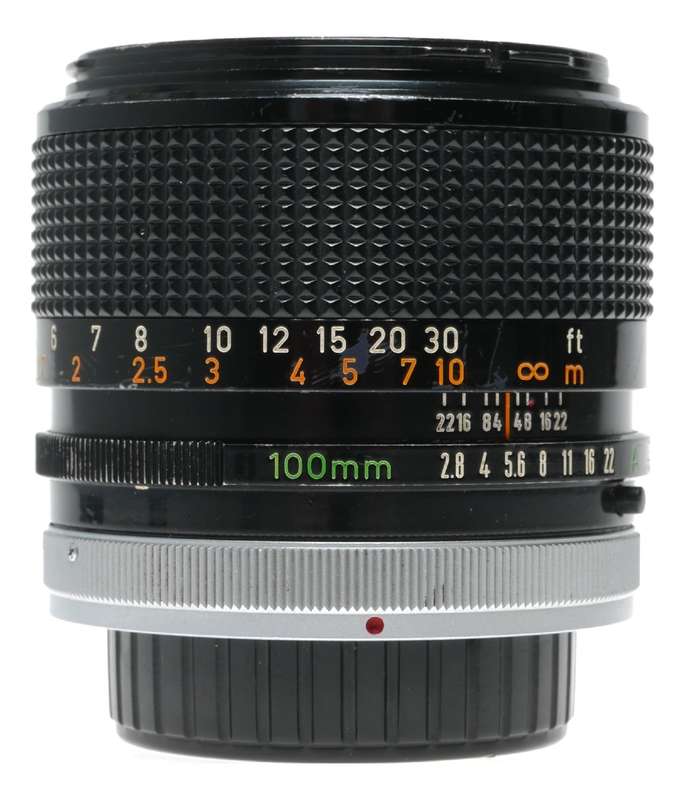 Canon Lens FD 100mm 1:2.8 S.S.C vintage 35mm SLR film camera lens 2.8/100 caps