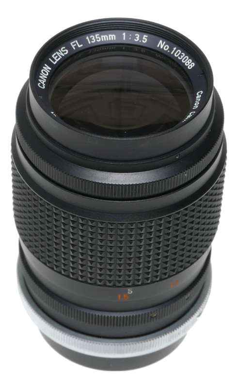 Canon Lens FL 135mm 1:3.5 vintage 35mm SLR film camera lens 3.5/135