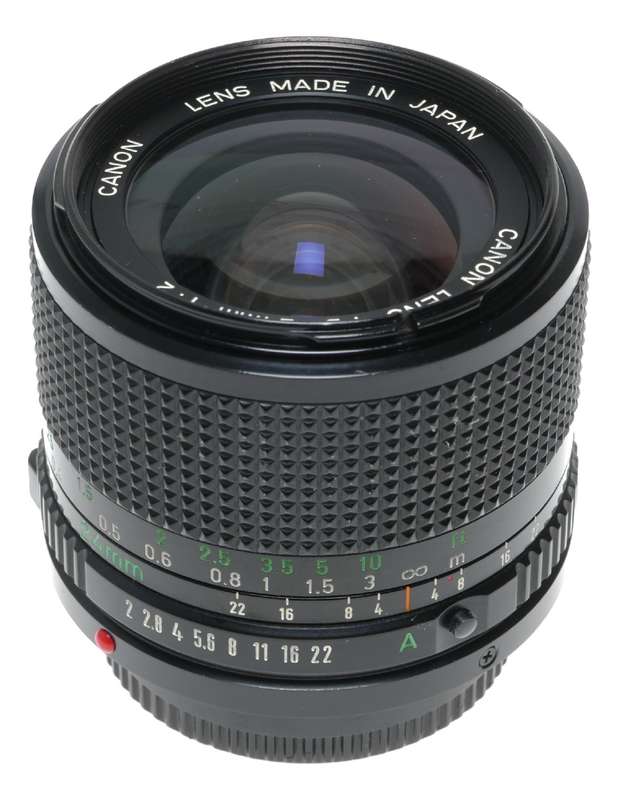 Canon Lens FD 24mm 1:2 vintage 35mm film SLR camera lens 2/24 caps filter