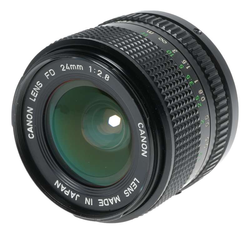 Canon Lens FD 24mm 1:2.8 vintage 35mm film SLR camera lens 2.8/24 set