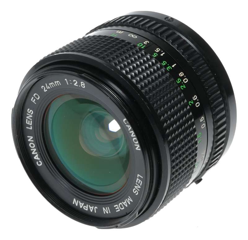 Canon Lens FD 24mm 1:2.8 vintage 35mm film SLR camera lens 2.8/24 set