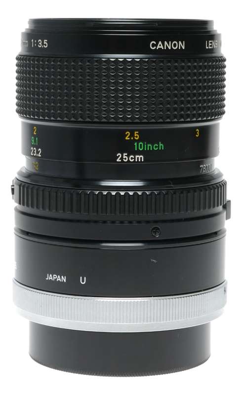 Canon Lens FD Macro 50mm 1:3.5 Antique 35mm film camera lens 3.5/50