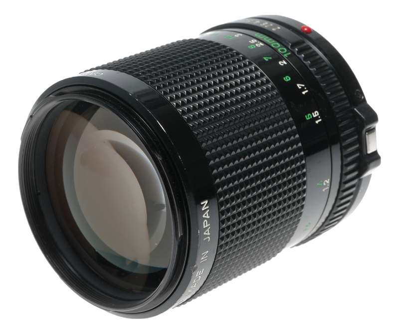 Canon Lens FD 100mm 1:2 vintage 35mm film camera lens 2/100 tele lens