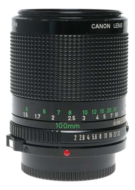 Canon Lens FD 100mm 1:2 vintage 35mm film camera lens 2/100 tele lens