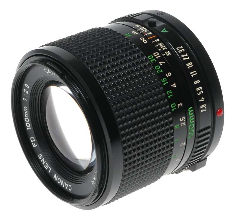 Canon Lens FD 100mm 1:2.8 vintage 35mm film camera lens 2.8/100 tele lens