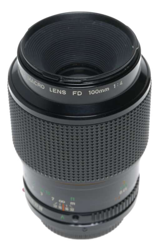 Canon Lens FD Macro 100mm 1:4 Antique 35mm film camera lens 4/100