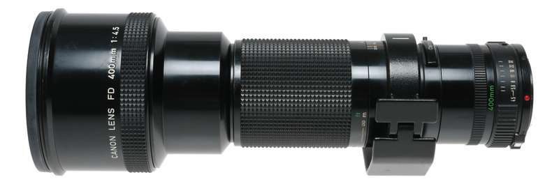Canon FD 400mm 1:4.5 vintage 35mm film camera lens 4.5/400mm pristine