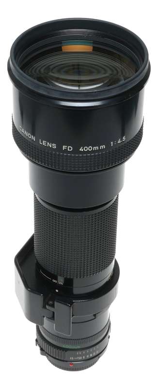 Canon FD 400mm 1:4.5 vintage 35mm film camera lens 4.5/400mm pristine
