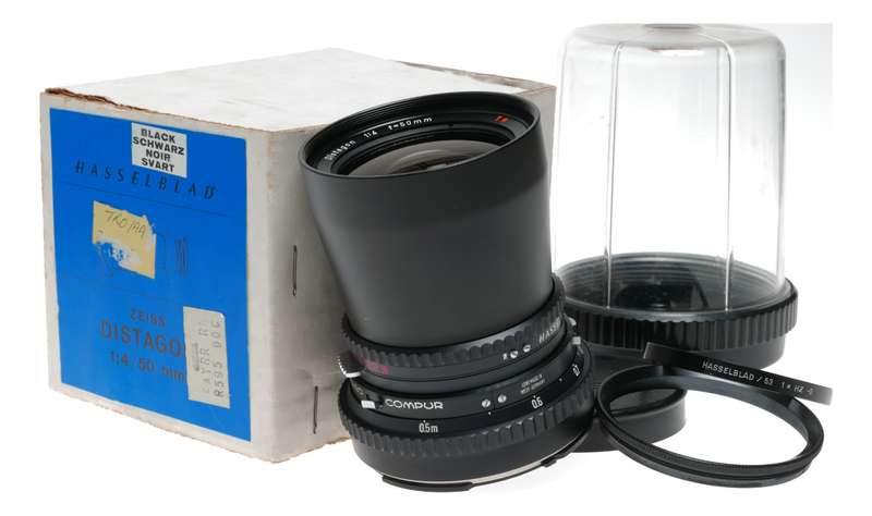 Hasselblad Distagon 1:4 f=50mm Prime camera lens 4/50 Mint boxed set