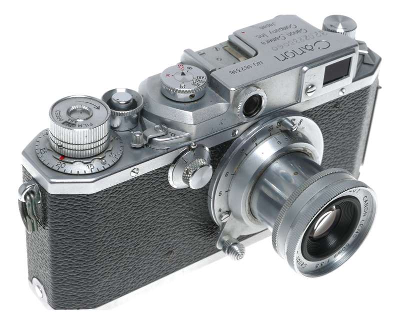 Canon II-S2 rangefinder camera 50mm f3.5 lens vintage 35mm film rare RED X