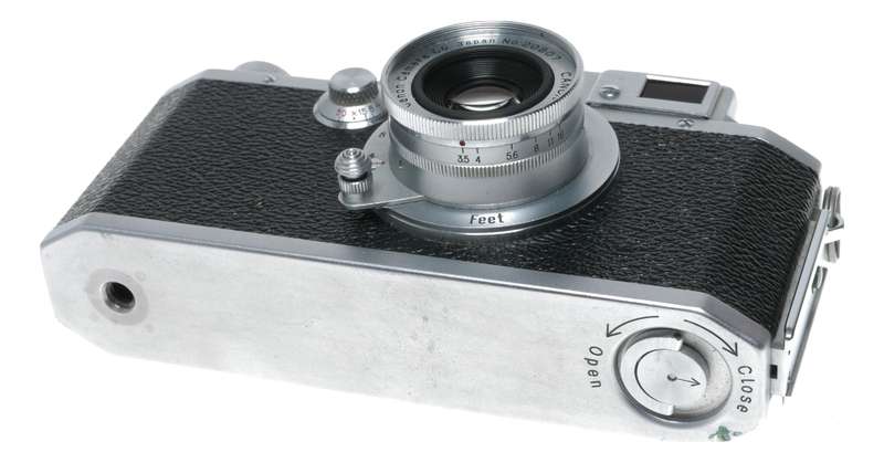 Canon II-S2 rangefinder camera 50mm f3.5 lens vintage 35mm film rare RED X