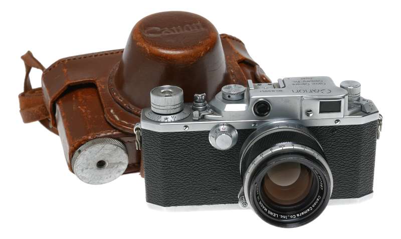 Canon II D1 35mm RF film camera retro LTM 1.8/50mm M39 coated lens cased