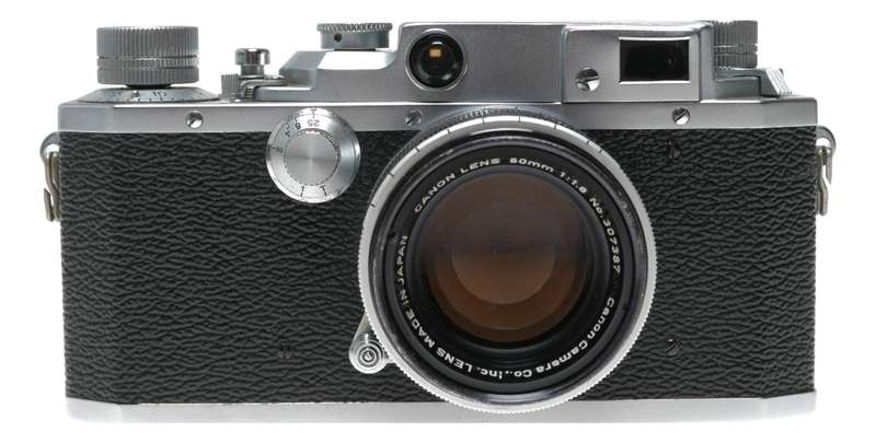 Canon II D1 35mm RF film camera retro LTM 1.8/50mm M39 coated lens cased