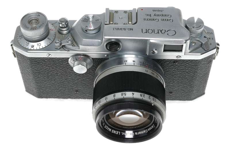 Canon II D1 35mm RF film camera retro LTM 1.8/50mm M39 coated lens cased