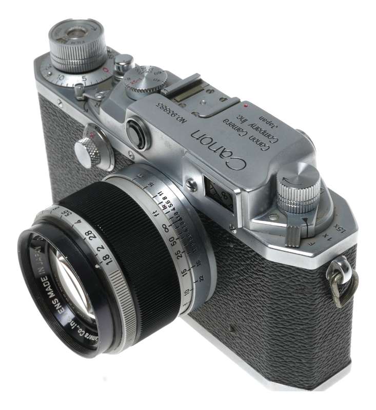 Canon II D1 35mm RF film camera retro LTM 1.8/50mm M39 coated lens cased