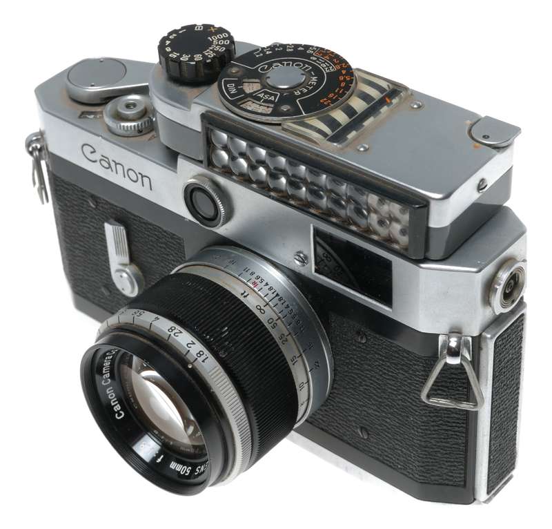 Canon P Camera rangefinder with Leica screw mount 1.8/50mm lens cased