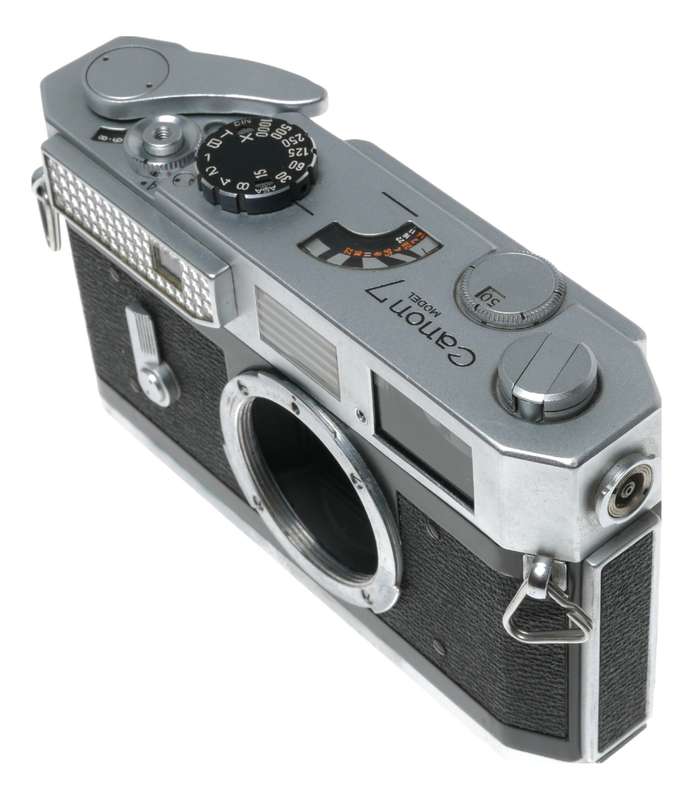 Canon Model 7 chrome vintage film camera 35mm rangefinder with case