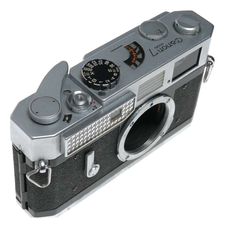 Canon Model 7 chrome vintage film camera 35mm rangefinder with case