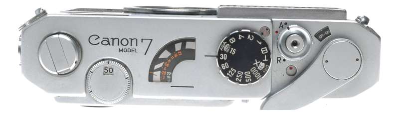 Canon Model 7 chrome vintage film camera 35mm rangefinder with case