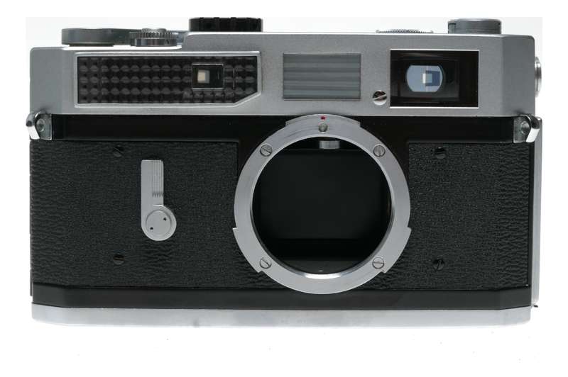 Canon chrome Model 7 antique 35mm film camera rangefinder with case