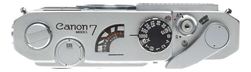 Canon chrome Model 7 antique 35mm film camera rangefinder with case